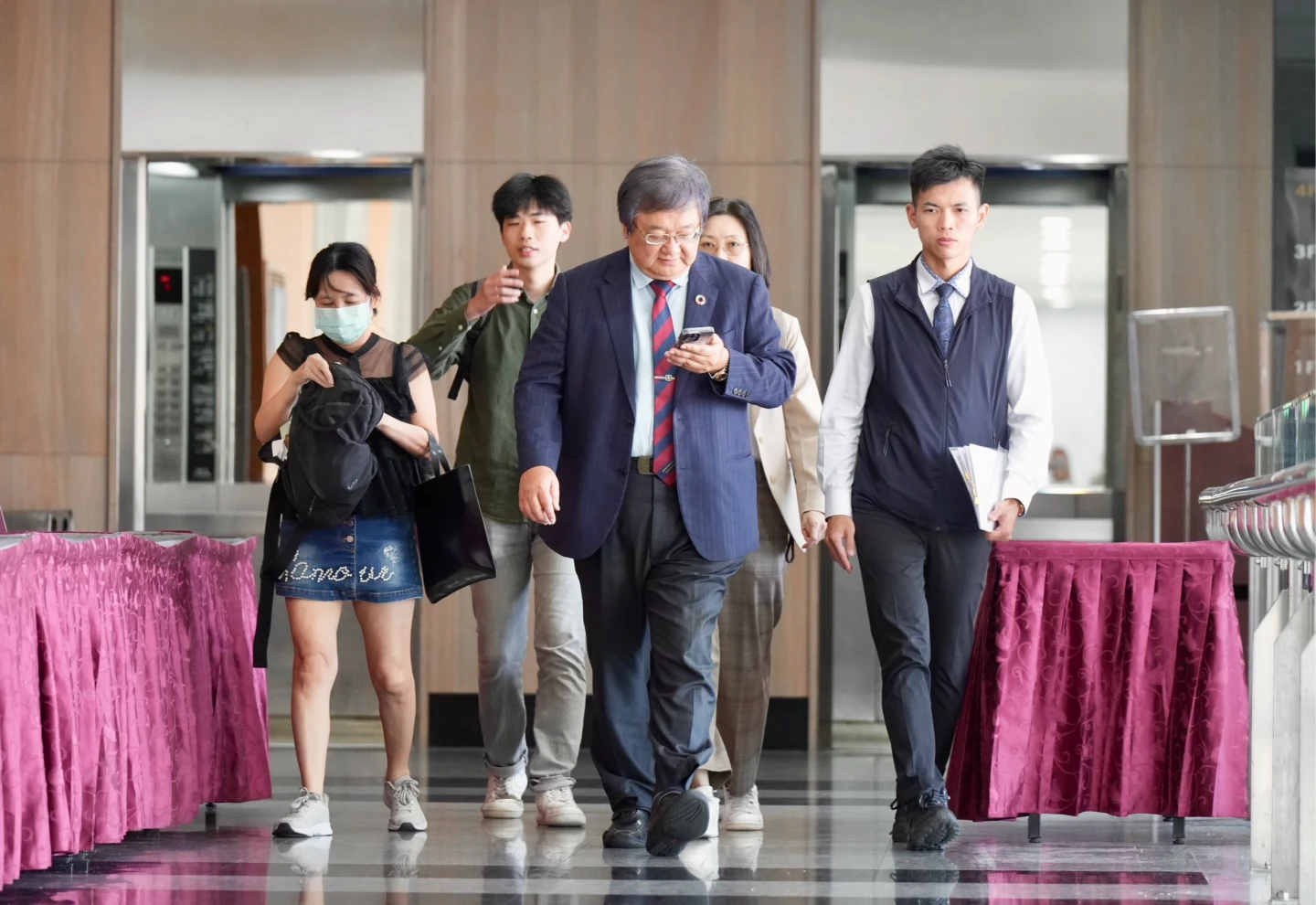 邱泰源今天下午出席「健康台灣 全球領航_精準啟動肺癌早篩早治新紀元」記者會。梁建裕攝