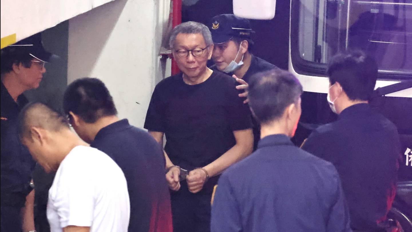 柯文哲被提解到北院出庭。丁牧群攝