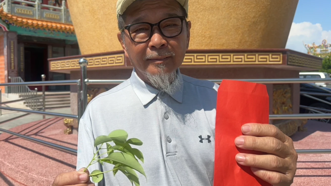 民俗專家廖大乙表示,紅包象徵沖煞,榕樹葉也能避邪,民眾離開殯儀館後,「好運來,歹運去!」再將紅包袋投入資源回收桶,不要隨手丟棄造成髒亂。王勇超攝