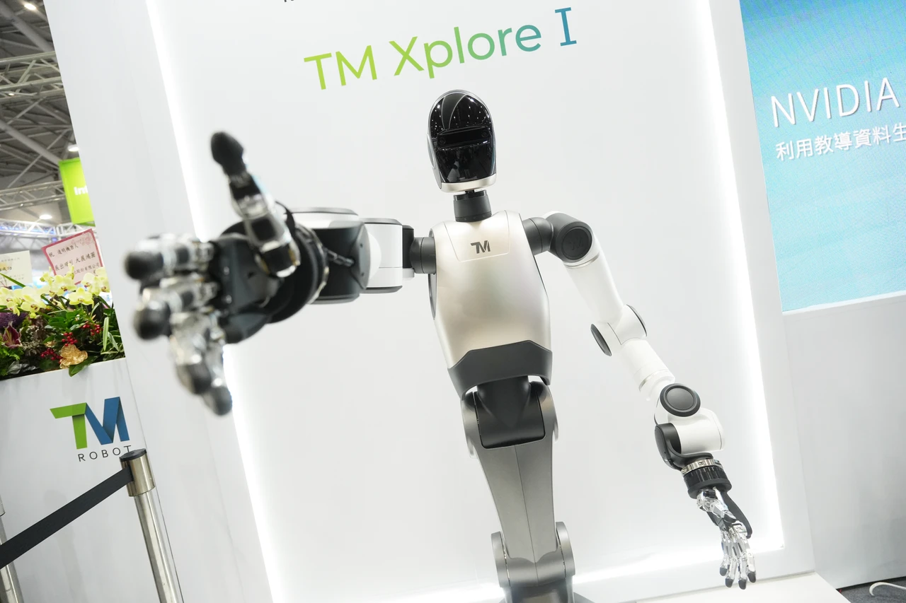 達明機器人首款人形機器人TM Xplore I。陳卓邦攝