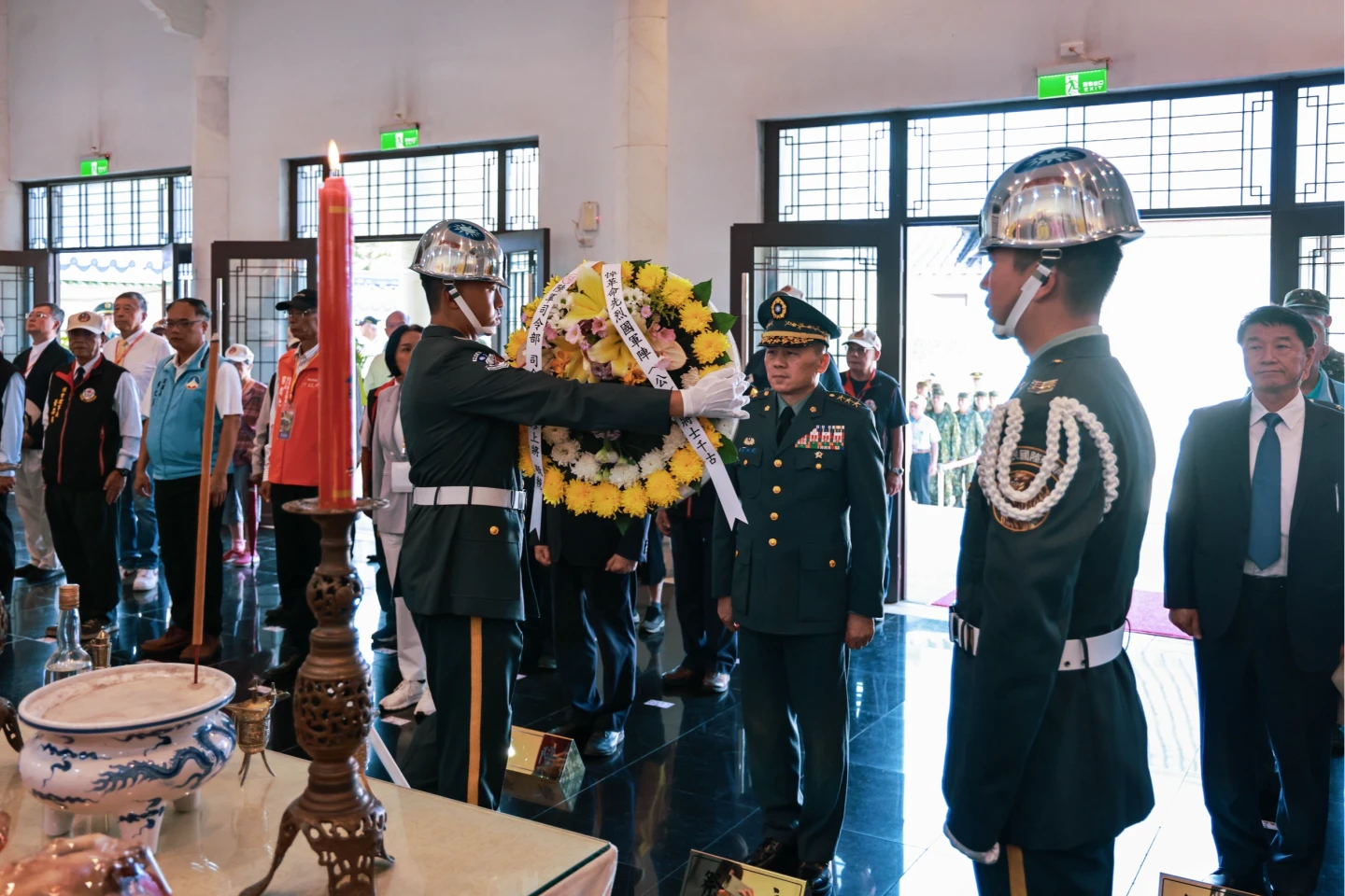陸軍司令呂坤修主持八二三戰役67週年祭悼典禮。陸軍提供