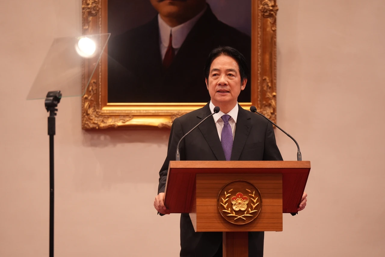 罷免與核三公投結果出爐後,賴清德於府內發表談話。陳卓邦攝