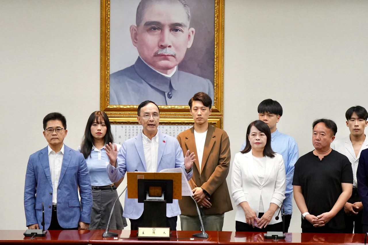 朱立倫宣布交棒國民黨主席,點名盧秀燕接任。資料照。梁建裕攝