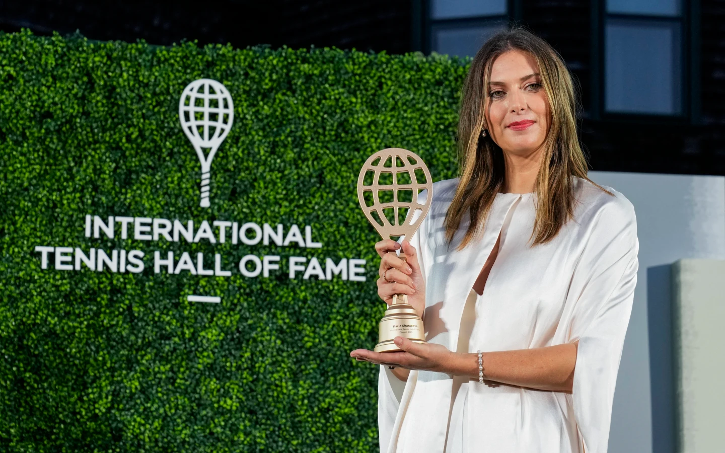 俄羅斯網球「漂亮寶貝」莎拉波娃(Maria Sharapova)入選國際網球名人堂。法新社