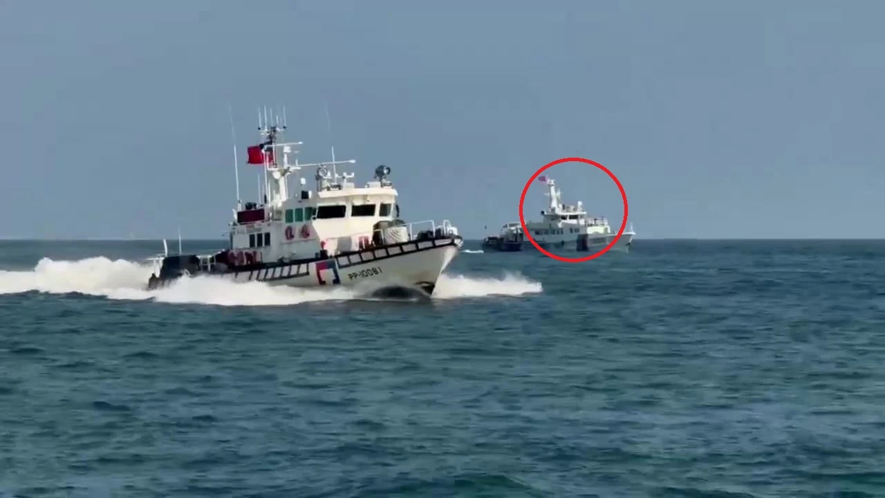 中國大陸海警船一天兩度侵擾我金門限制水域,海巡署驅離。海巡署提供