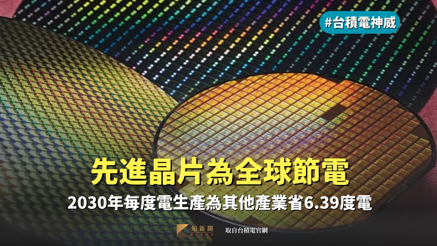 圖為台積電生產的晶圓照片。取自台積電官網