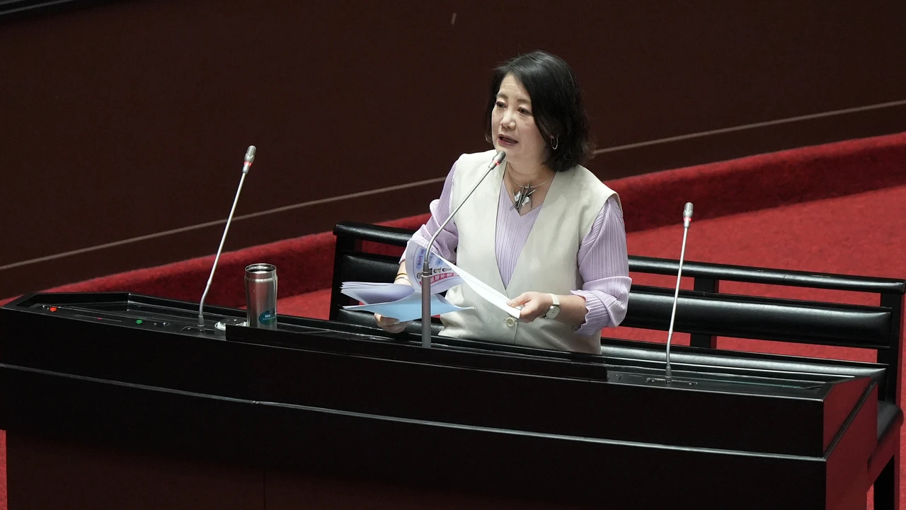 吳思瑤質詢台美關稅專案報告。葉志明攝