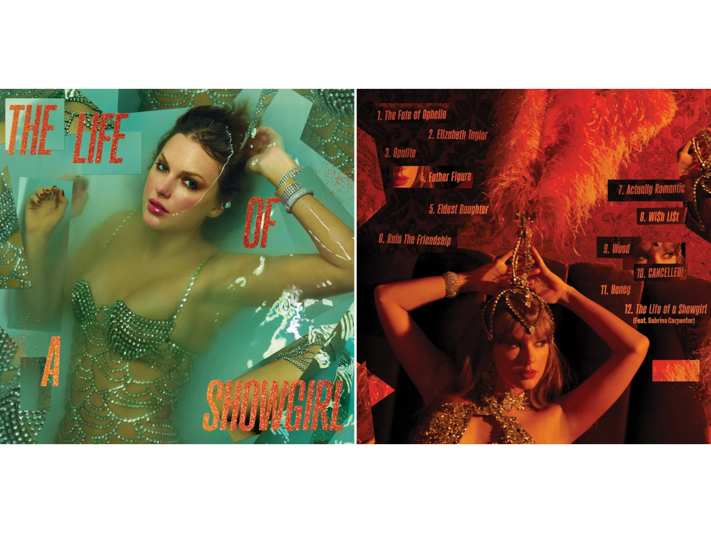 泰勒絲新專輯《The Life of a Showgirl》封面。美聯社