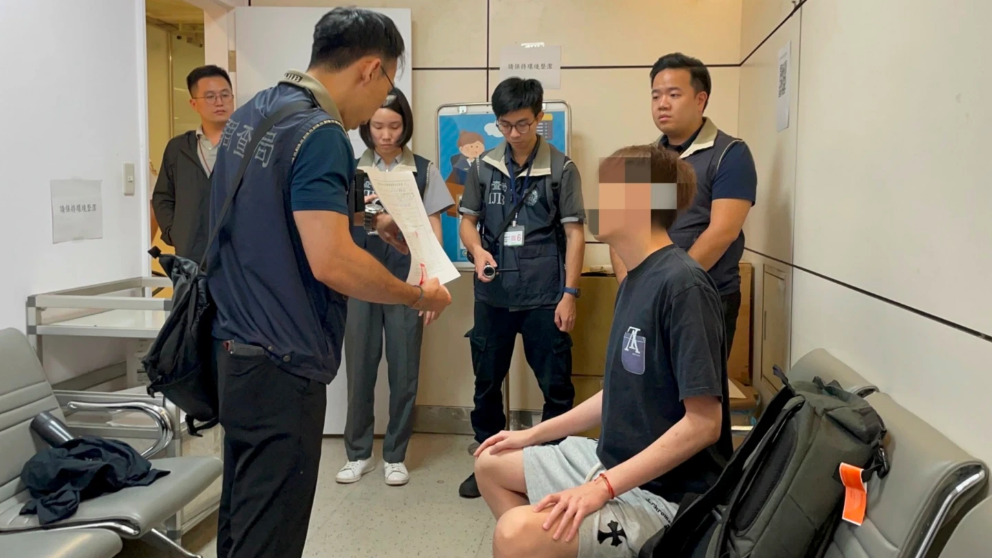 Crazy Hunter駭客集團成員劉男被調查局逮捕。調查局提供