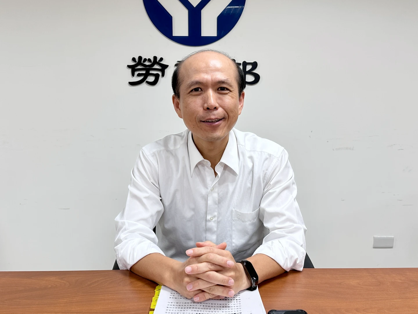職安署長林毓堂受訪,說明《職安法》修法草案重點。王良博攝