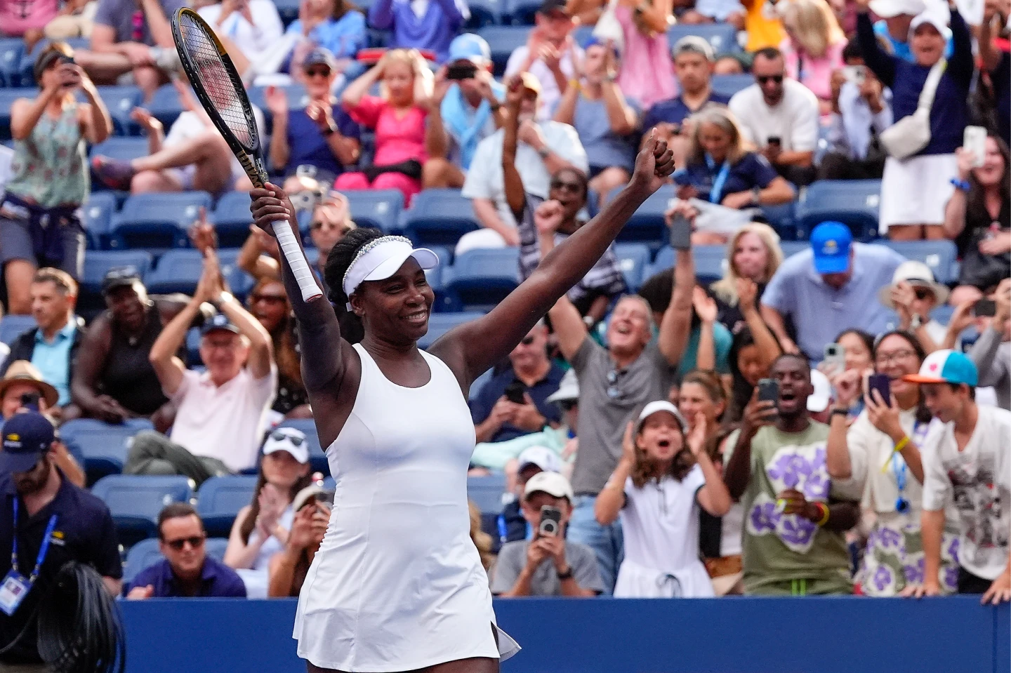 現年45歲的美國網壇傳奇大威廉絲(Venus Williams)。美聯社