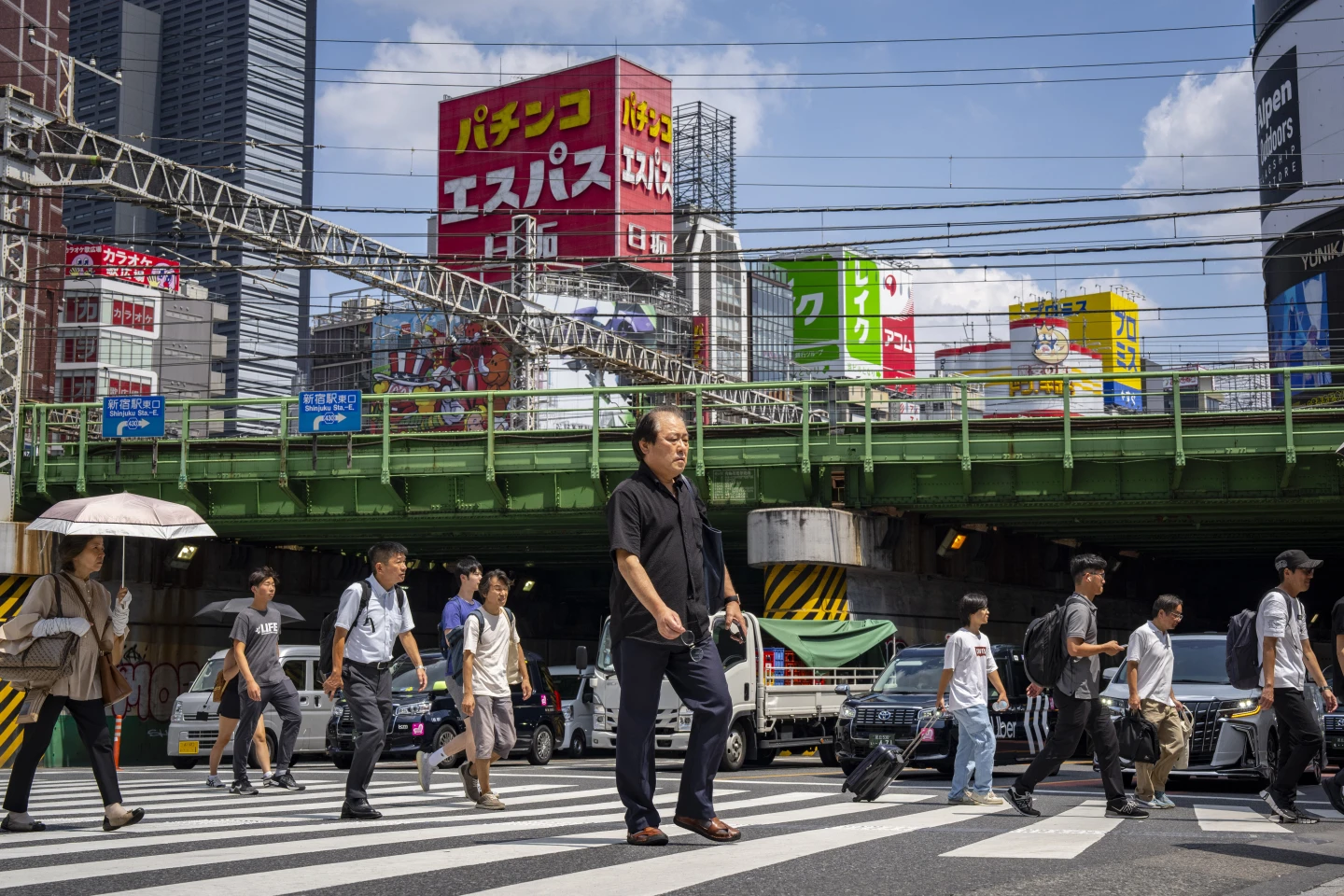 東京新宿街景。法新社