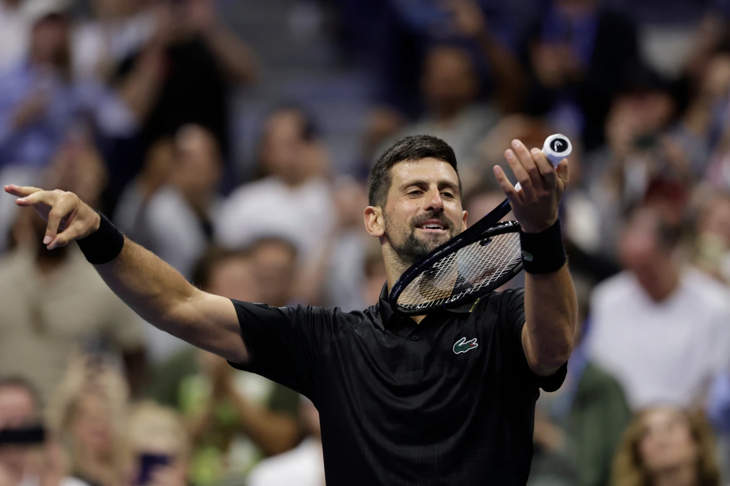 塞爾維亞網球名將喬科維奇(Novak Djokovic)闖進美網男單16強。美聯社