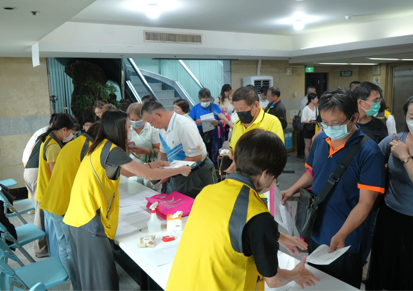 塭仔圳二區配地草案說明會,邀請2000多名地主參加。新北市地政局提供