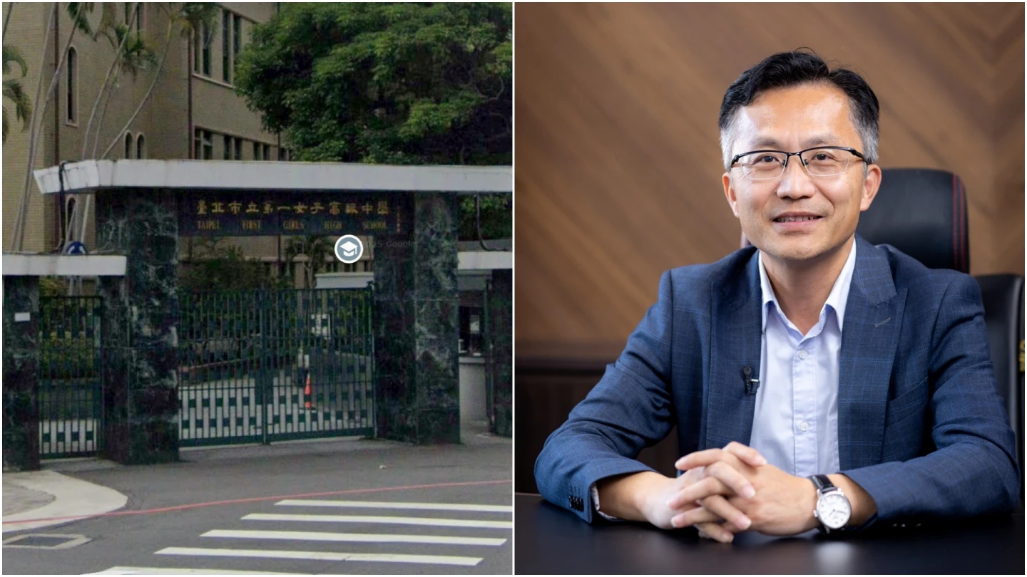 北一女校長陳智源宣布參加115年大學學測考試,要跟高三學生們並肩作戰。右取自北一女官網