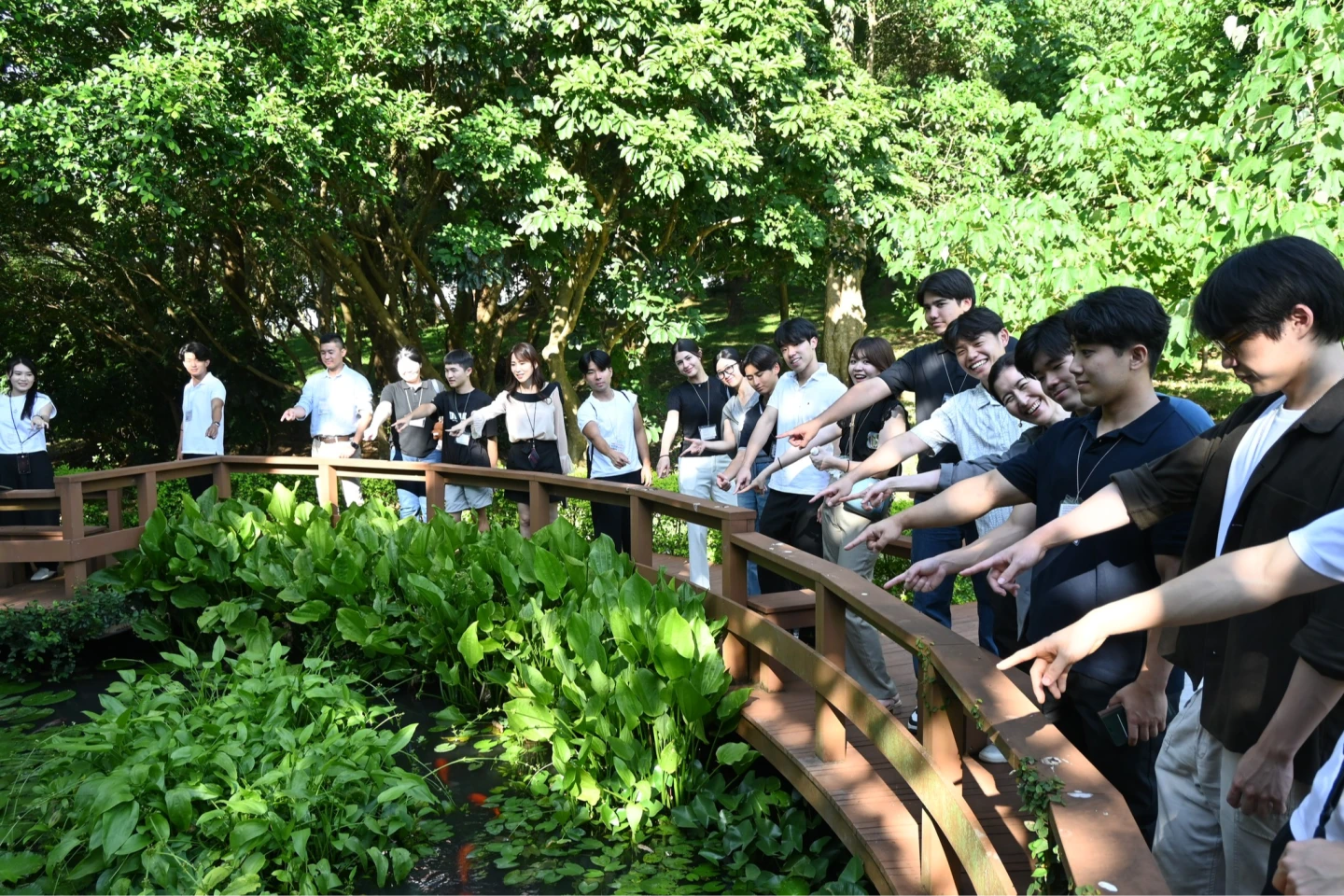 旺宏以數億元經費長年認養6公頃綠地「旺園」,被譽為「竹科之肺」,是竹科生態教育的重要場域,日本慶應大學近期來訪印象深刻。公司提供