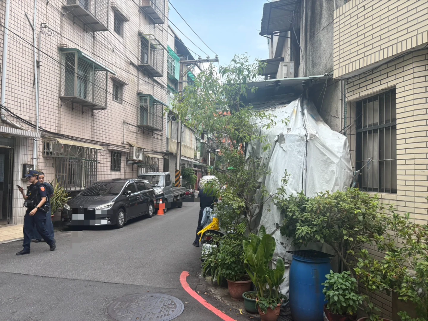 工安意外現場。翻攝畫面