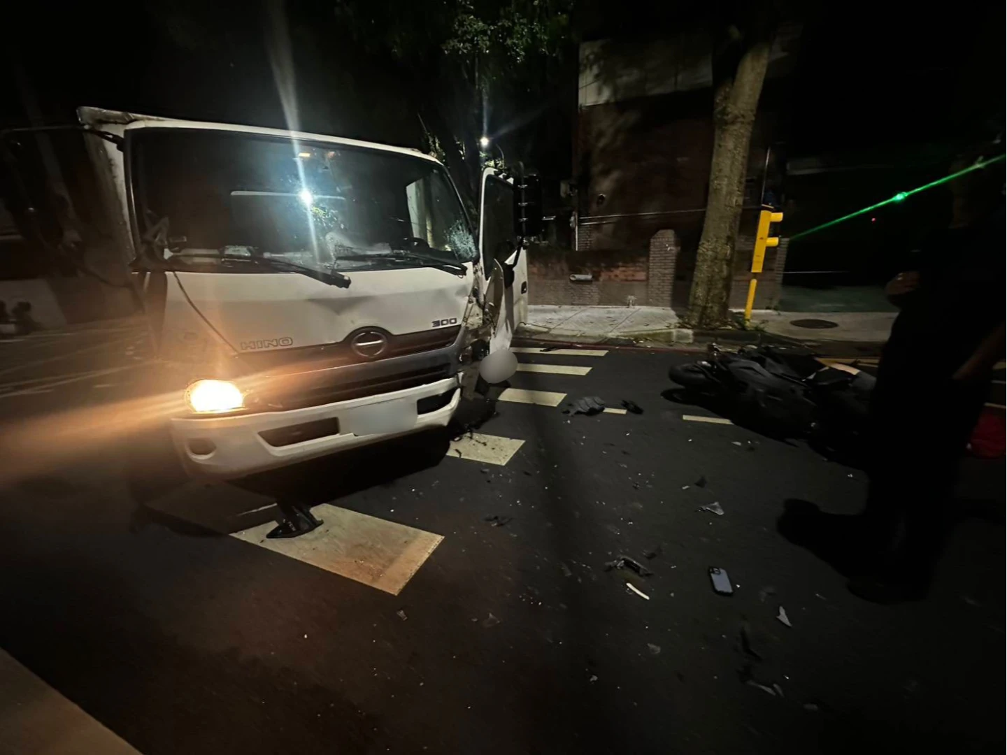 車禍現場。翻攝畫面