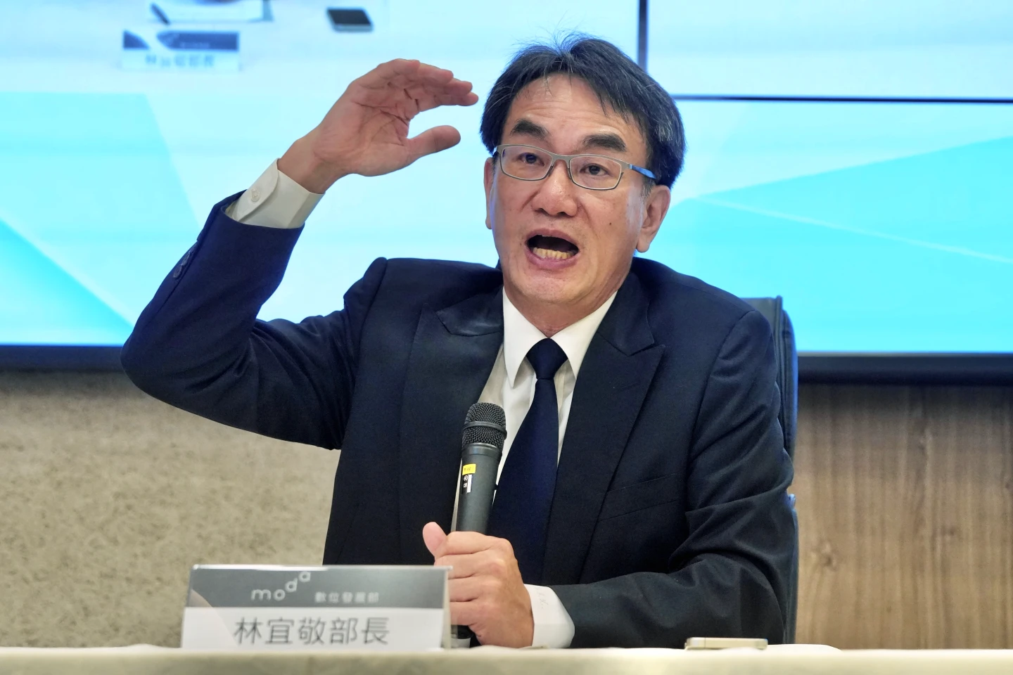 數發部新任部長林宜敬今揭示未來工作。林林攝