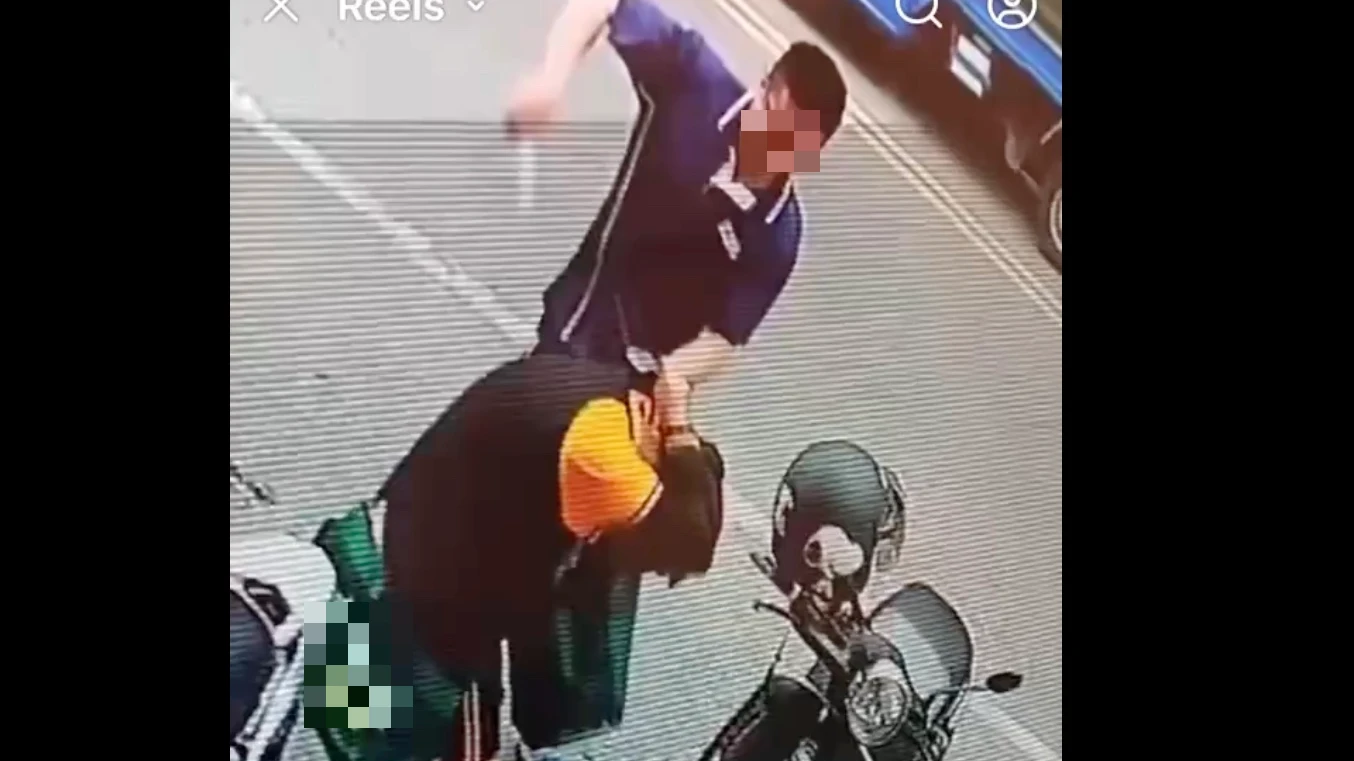 張男持酒瓶狠敲陳姓國中生。謝志忠提供