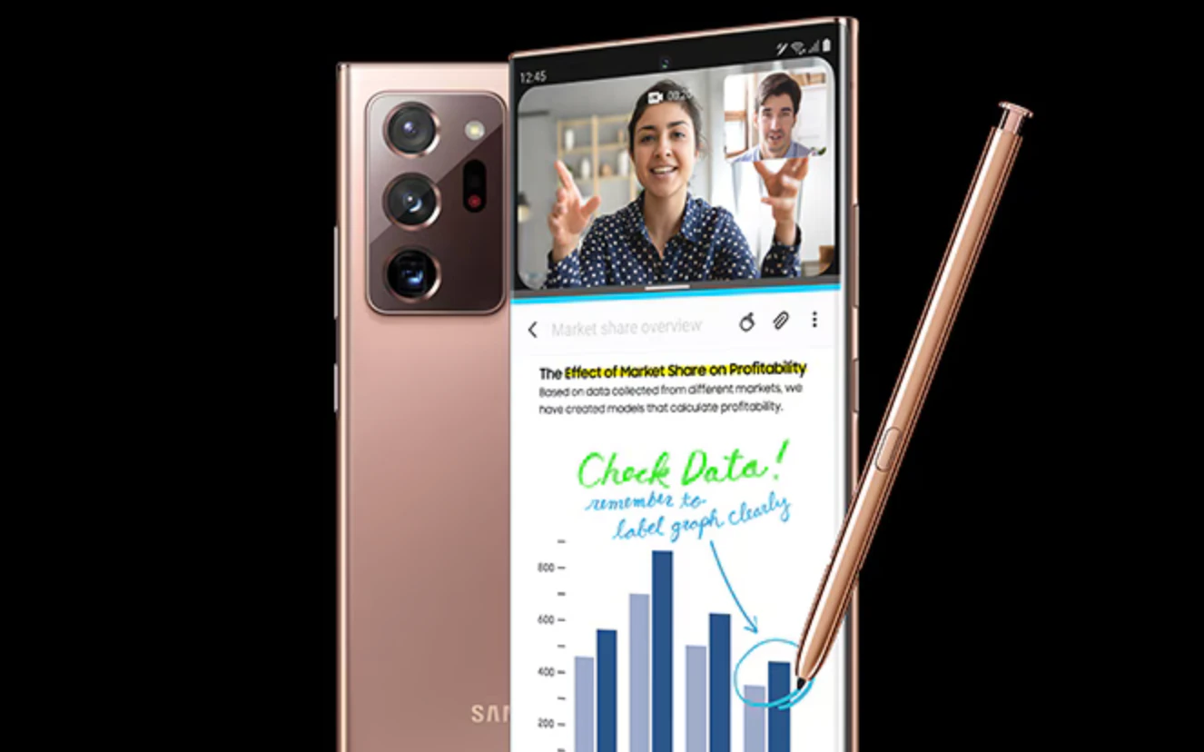 三星Note 20系列手機。取自台灣三星官網