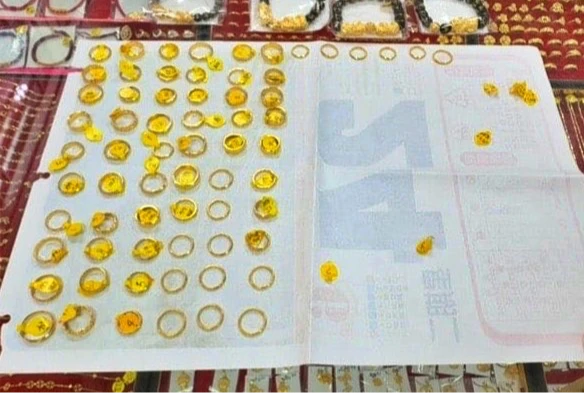 經清點有66只金戒。警方提供
