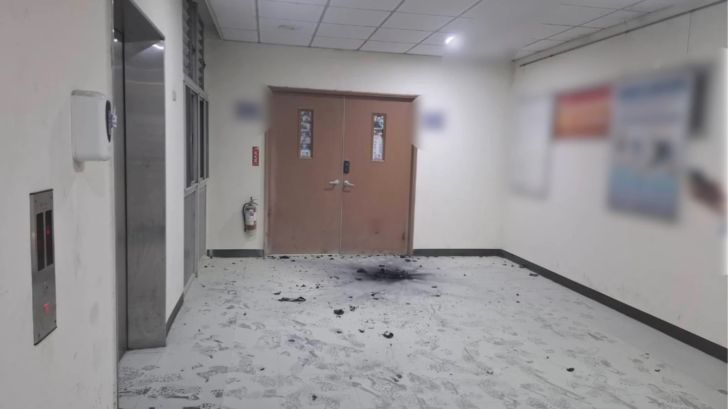 中興大學昨晚才發生鋰電磁爆炸意外。民眾提供