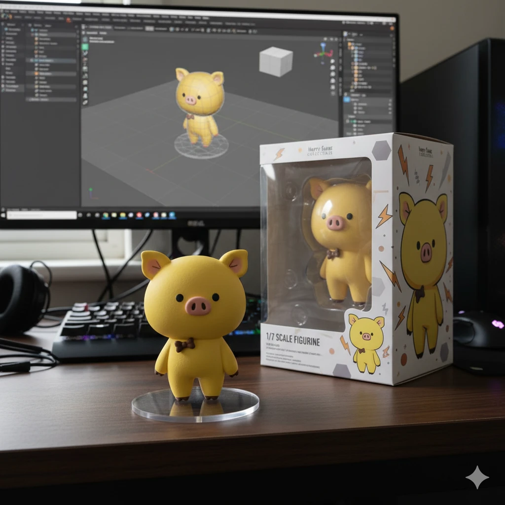 Gemini最新推出的生成3D公仔圖功能「奈米香蕉」(Nano Banana),《知新聞》影音中心實測生成的吉祥物「小知豬」3D圖,效果擬真又可愛。AI生成圖