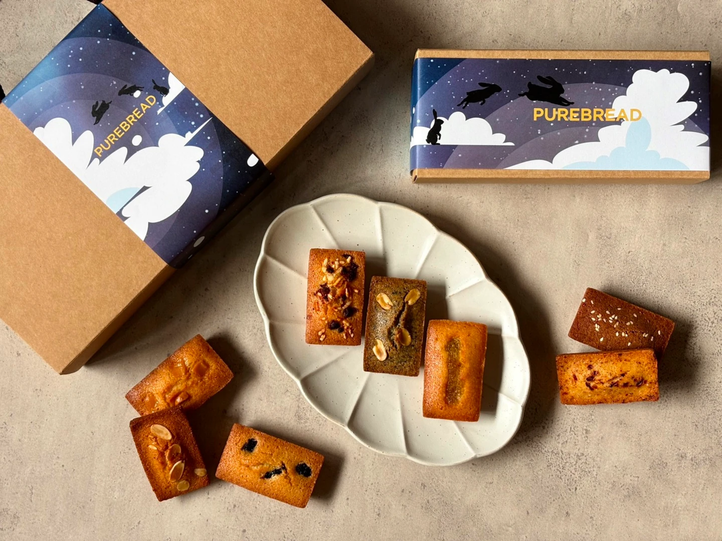 Purebread Bakery推出中秋限定「法式費南雪禮盒」,8入售價520元。Purebread Bakery提供
