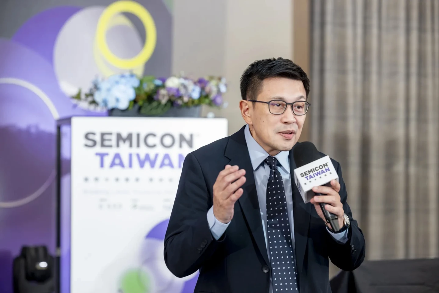 SEMICON Taiwan 2025周三(10日)開幕。圖為SEMI全球行銷長暨台灣區總裁曹世綸。資料照。取自官網