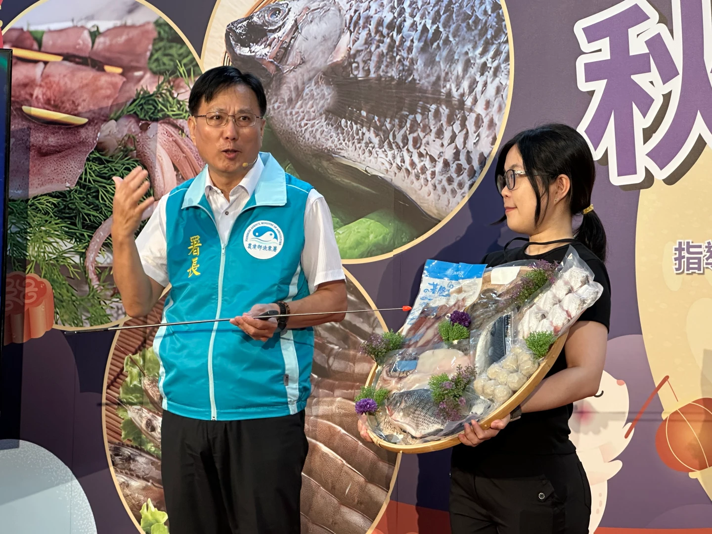 漁業署長王茂城(左)。陳怡文攝