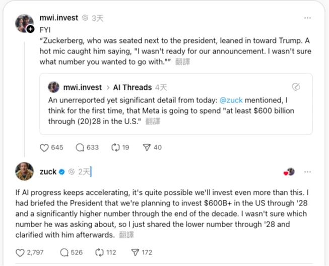 祖克柏親上火線回應網友批評他胡亂回應。取自Threads
