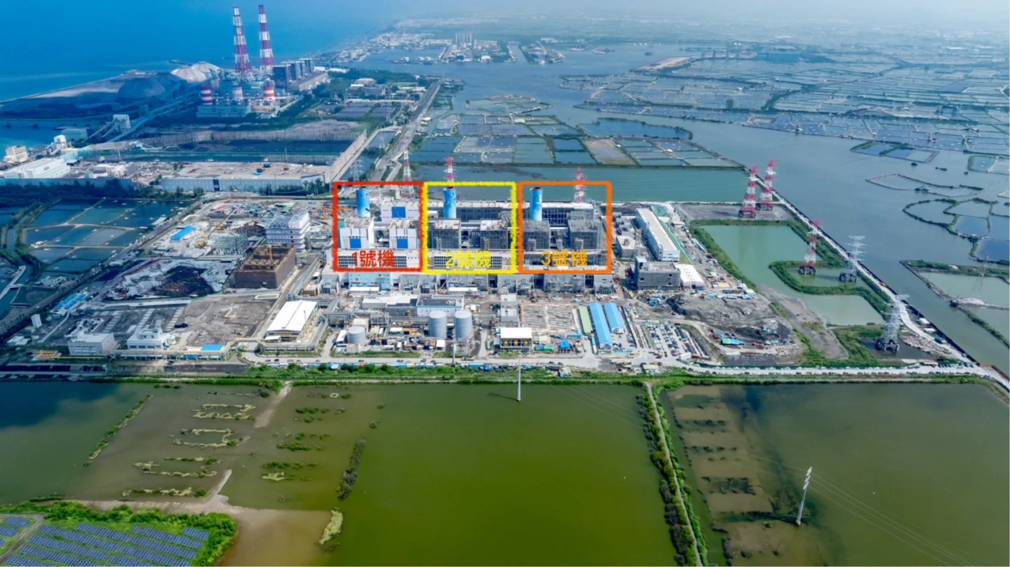 台電公布爆炸前的空拍圖。台電提供