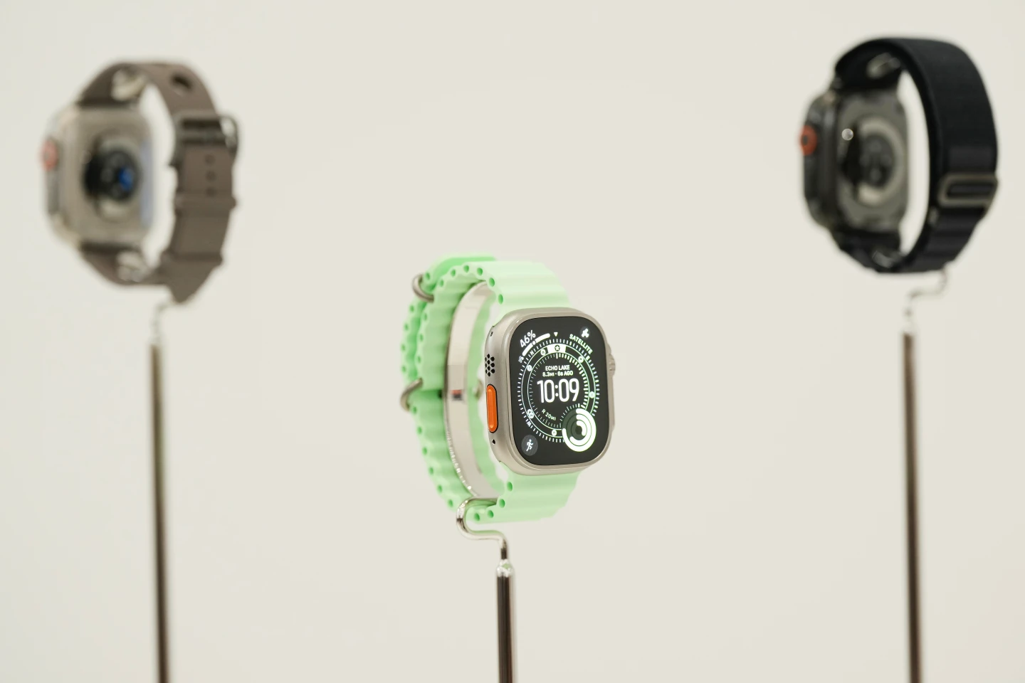 蘋果9月9日在加州發表最新3款智慧手錶,圖中為 Apple Watch Ultra 3。美聯社社