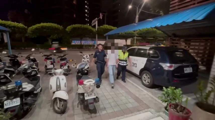 警方循線逮捕蕭男依法送辦。翻攝畫面