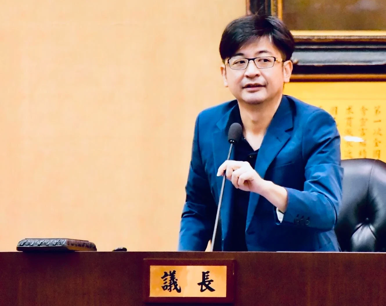 彰化議長謝典林宣布,退出國民黨主席選舉。取自臉書@謝典林