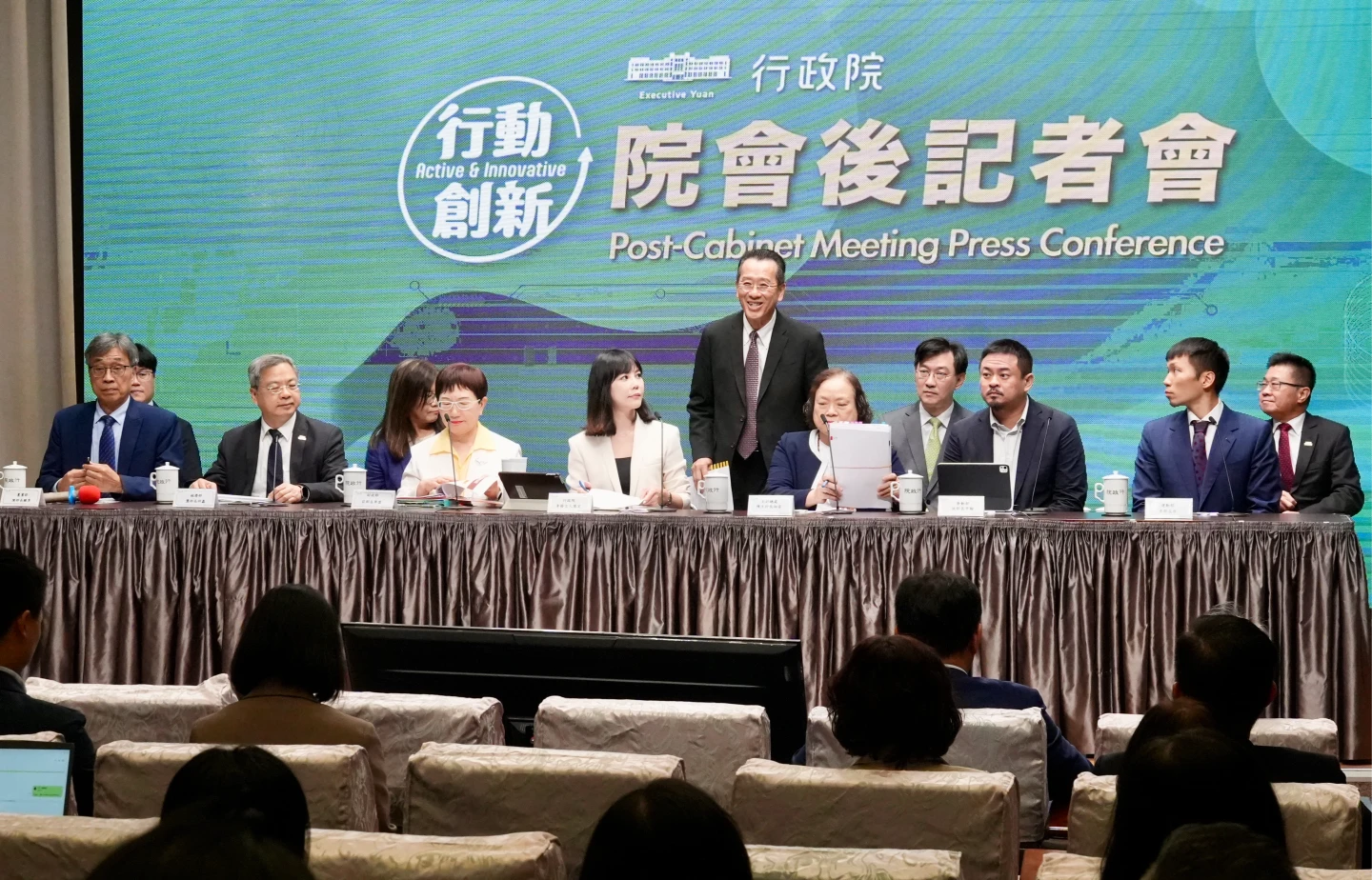 行政院會後記者會。梁建裕攝