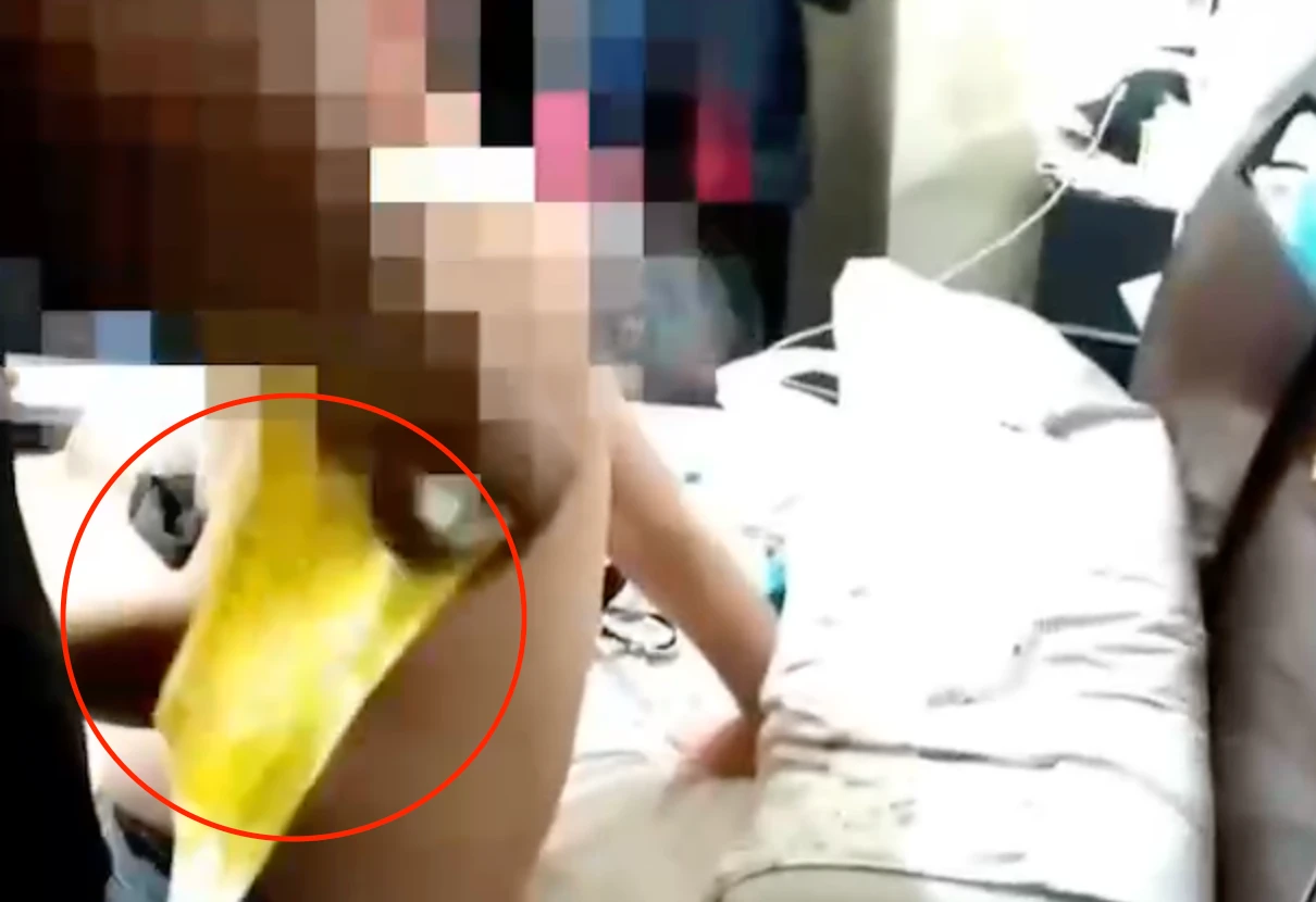 吳男見警方持拘票上門逮人,態度仍十分囂張。翻攝畫面