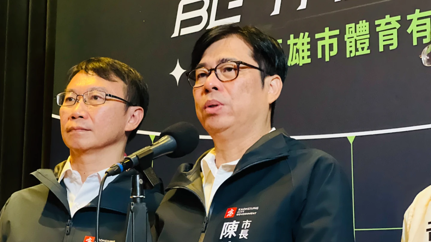高雄市長陳其邁今天上午出席114年高雄市體育有功人員表揚典禮。市府提供