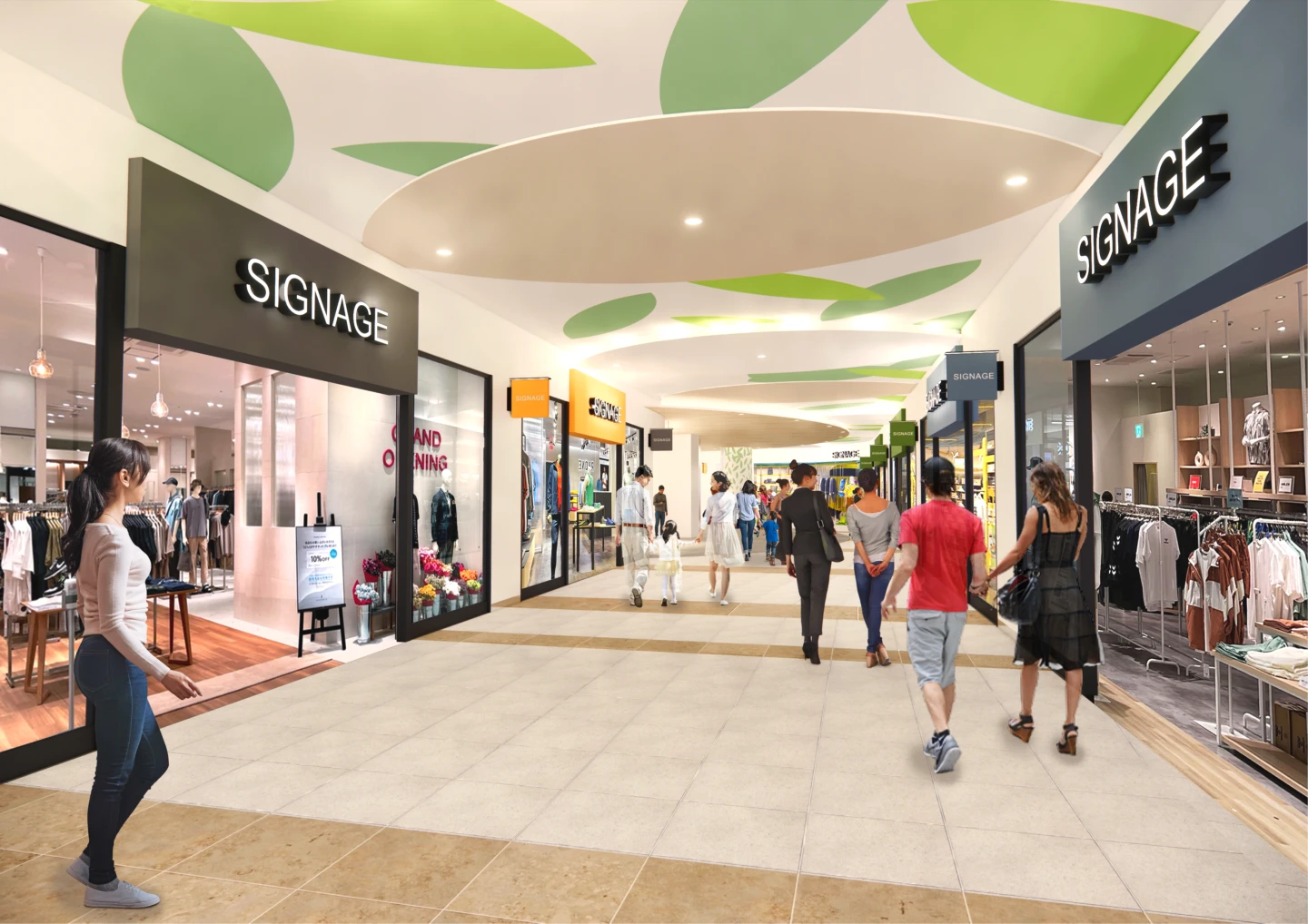 「MITSUI OUTLET PARK台南」二期總面積約3千坪,分布於三個樓層。三井不動產集團提供