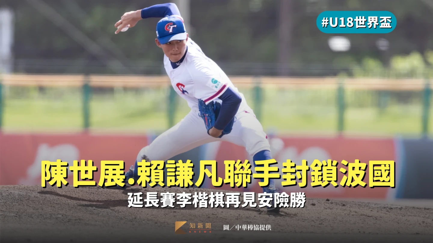 U18世界盃｜陳世展、賴謙凡聯手封鎖波國　延長賽李楷棋再見安險勝