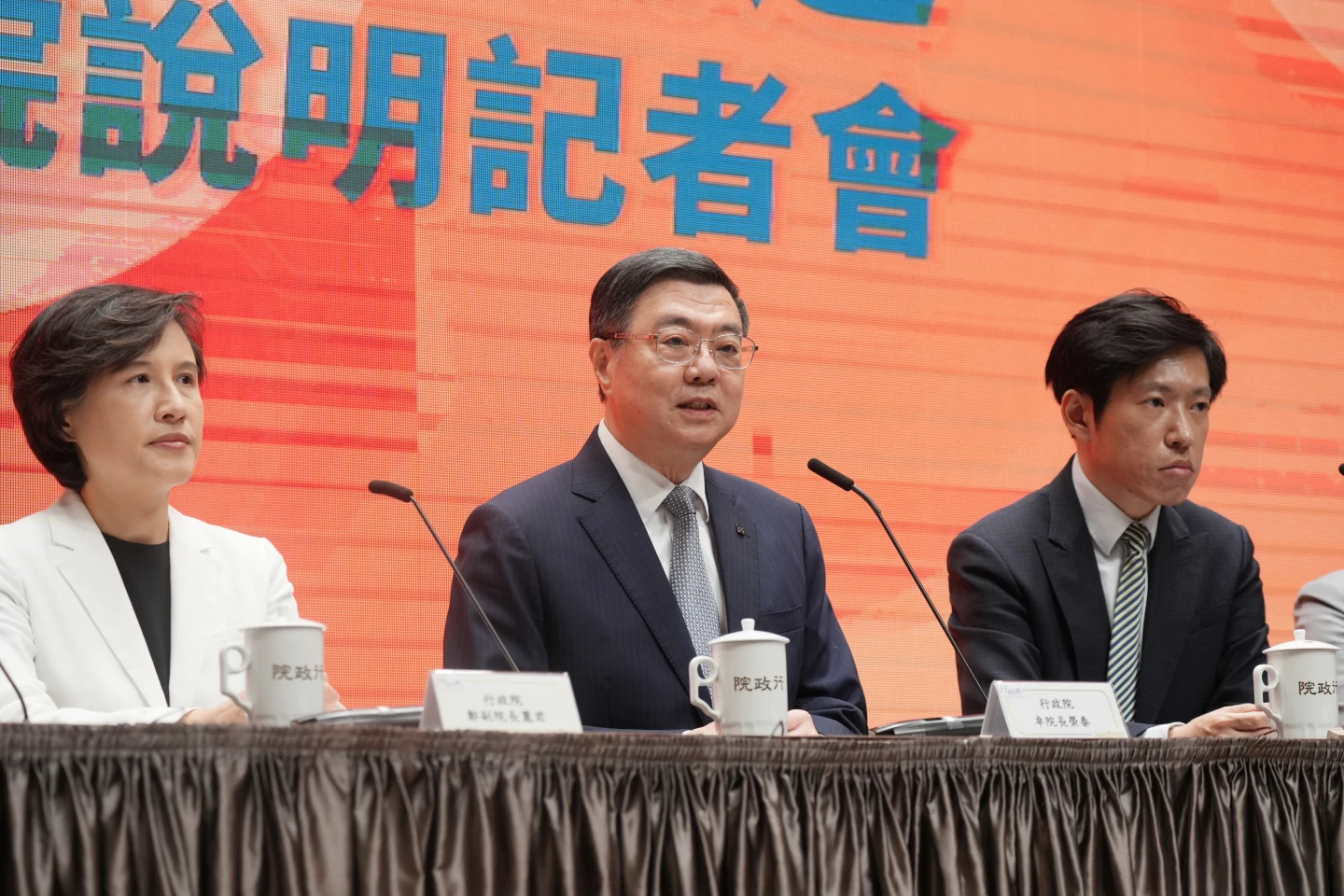 卓榮泰報告上午共商結果。陳卓邦攝