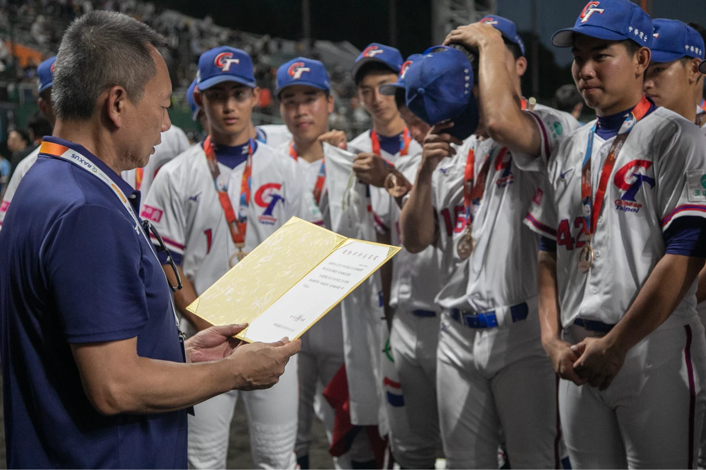 U18中華棒球隊奪下季軍,賽後獲頒運動部長李洋賀電。運動部提供