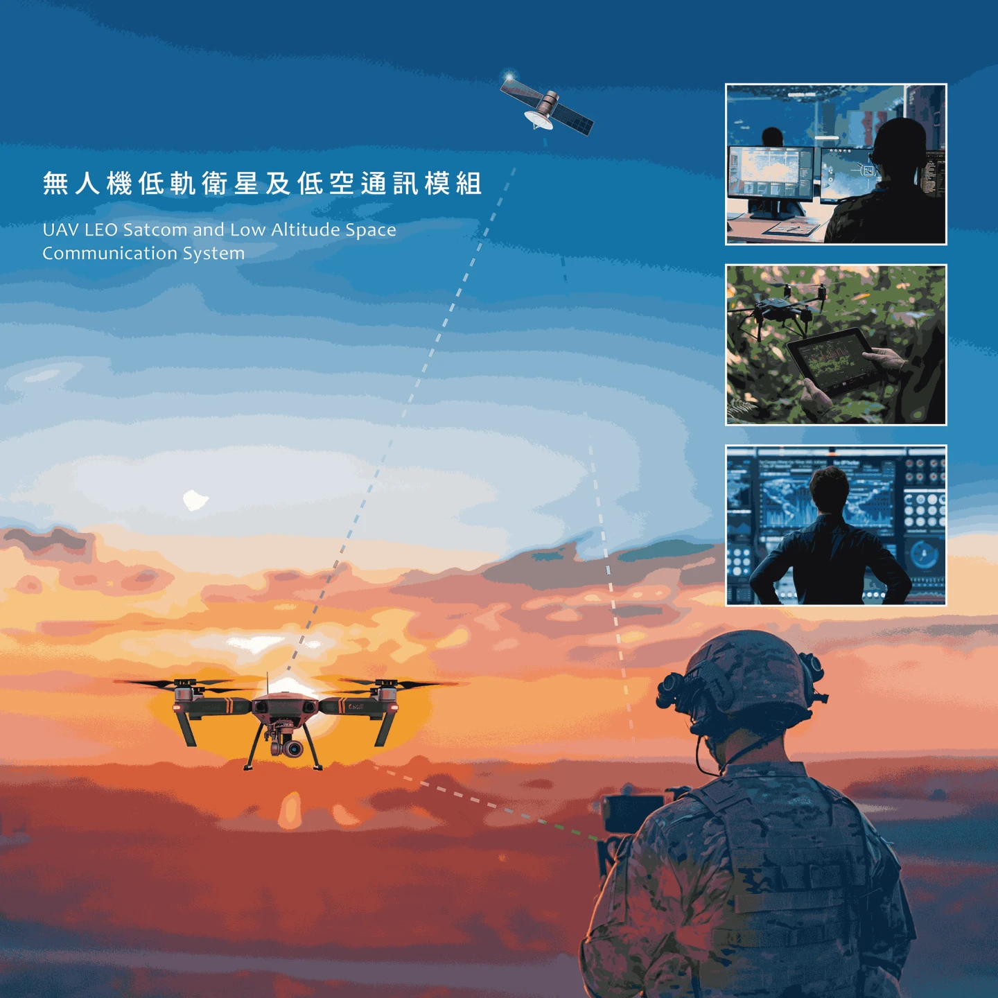 達運光電無人機低軌衛星及低空通訊模組。達運光電提供