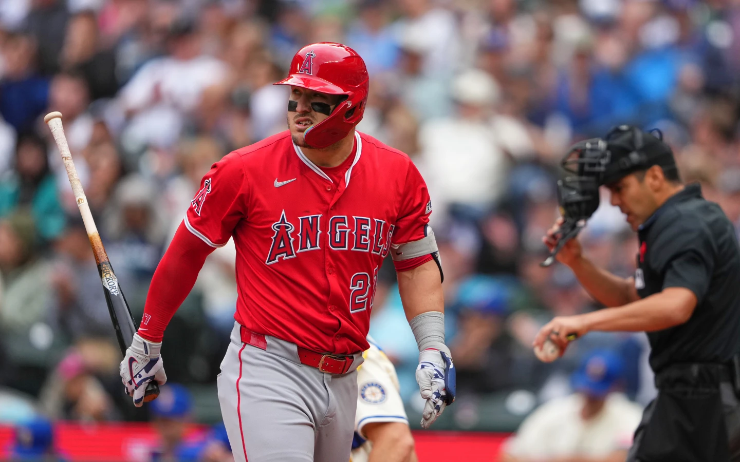 連天使超級強打「神鱒」楚奧特(Mike Trout)都在對水手的4場系列賽吞下10K。美聯社