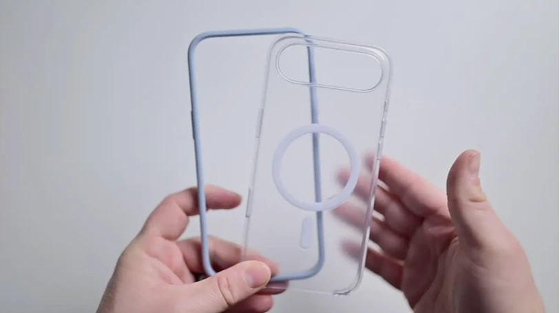 iPhone Air的兩款保護殼。取自Appleinsider影片