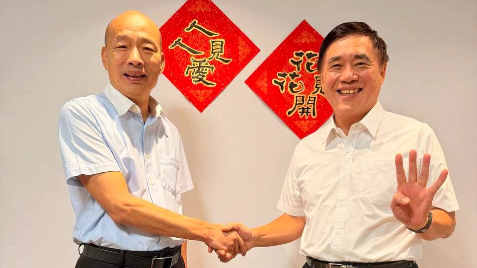 郝龍斌今拜會立法院長韓國瑜。郝龍斌辦公室提供