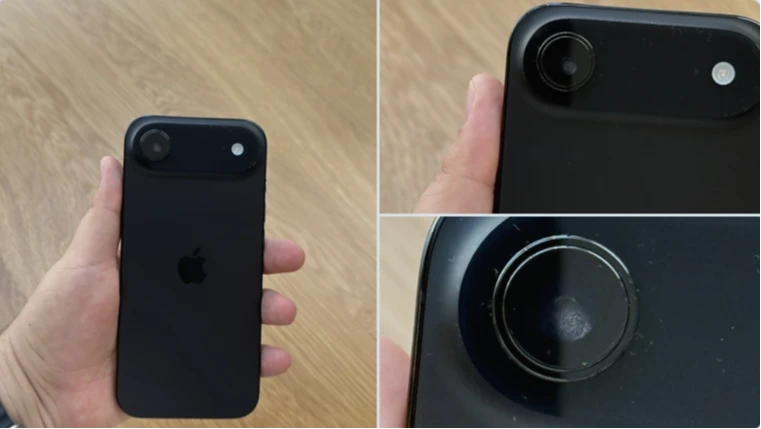 國外用戶反應iPhone Air鏡頭出現水霧。取自Dongle X帳號