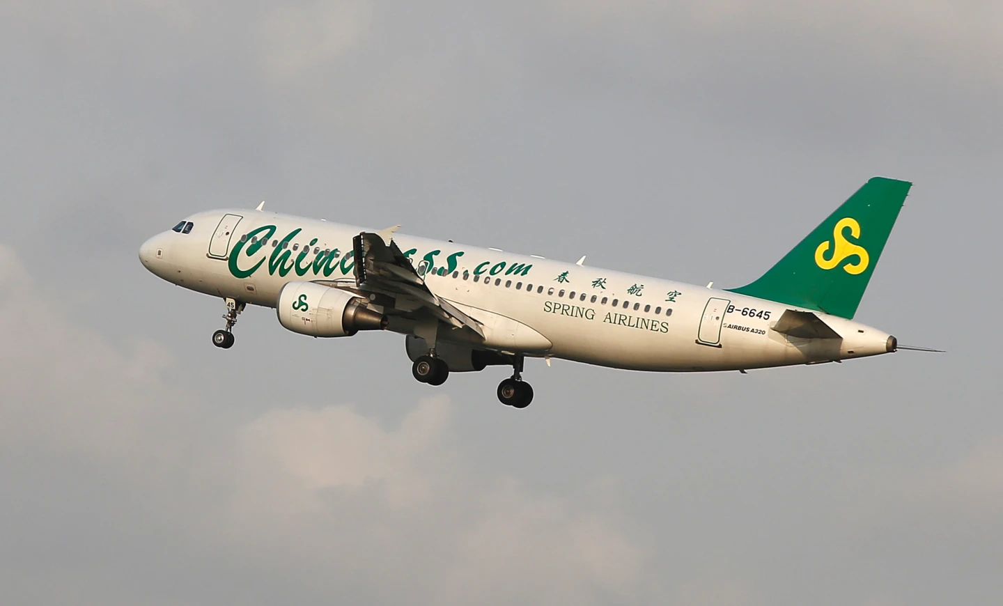 春秋航空客機。美聯社