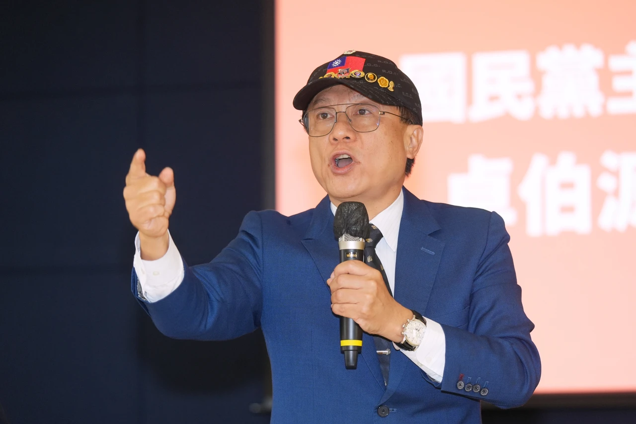 國民黨主席參選人卓伯源。李柏毅攝